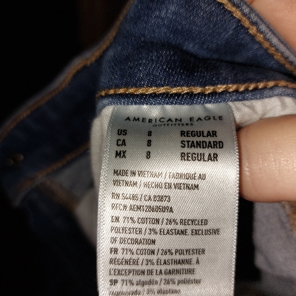 American Eagle skinny jeans (hi-rise jegging) regular size 8 - Picture 4 of 6